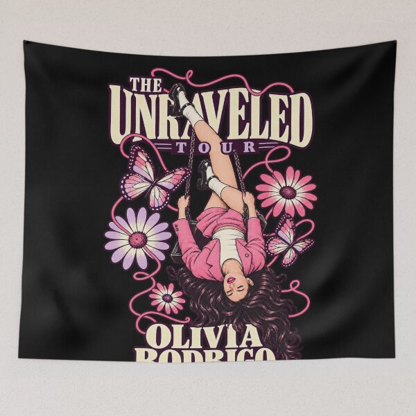 Item preview, The Unraveled Tour Olivia Rodrigo Swing Purple Pink Butterflies designed and sold by Cuiroblinda.
