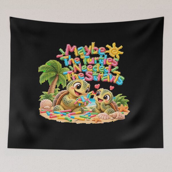 Item preview, Maybe The Turtles Needed The Straws Sarcastic Sea Turtle designed and sold by Crystal-Tree.