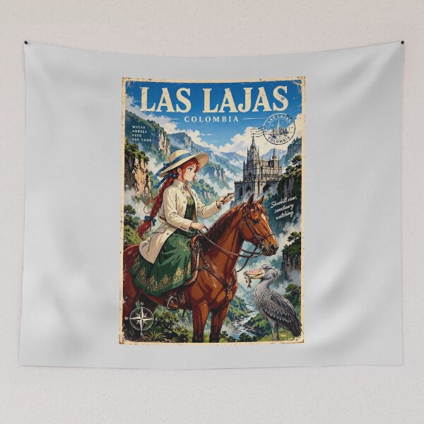 Item preview, Colombia — Las Lajas Sanctuary — An Elegant Equestrian Journey Through the Andean Canyon designed and sold by DibujandoPorfa.
