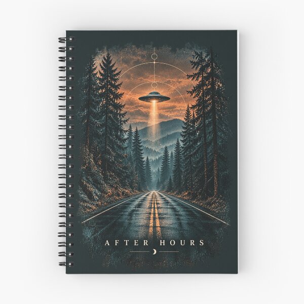 Item preview, After Hours — UFO Over a Forest Road designed and sold by Indiskye.
