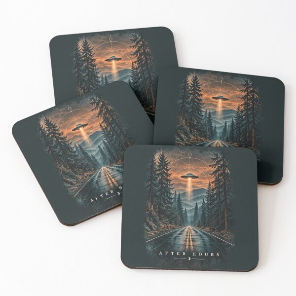 Item preview, After Hours — UFO Over a Forest Road designed and sold by Indiskye.