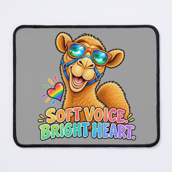 Item preview, SOFT VOICE. BRIGHT HEART. – Quiet Pride Pride Camel – Funny Animal T-Shirt Gift for Animal Lovers designed and sold by Camel & Quirk.
