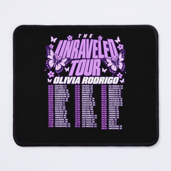 Item preview, The Unraveled Tour Olivia Rodrigo Purple Butterflies Full Dates List designed and sold by Cuiroblinda.
