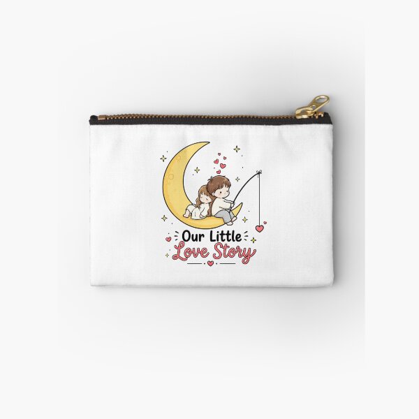 Item preview, Our Little Love Story – Cute Couple on Crescent Moon Kawaii Romantic Design designed and sold by CRAZZYDOODLES.