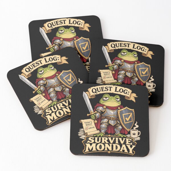 Item preview, Survive Monday Funny Frog Knight – Fantasy Work Humor designed and sold by From Cyryl with Love.