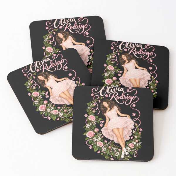 Item preview, Olivia Rodrigo Pink Floral Dress Roses Frame Elegant Portrait designed and sold by Cuiroblinda.