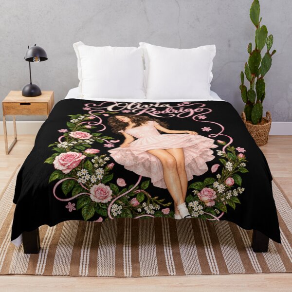 Item preview, Olivia Rodrigo Pink Floral Dress Roses Frame Elegant Portrait designed and sold by Cuiroblinda.