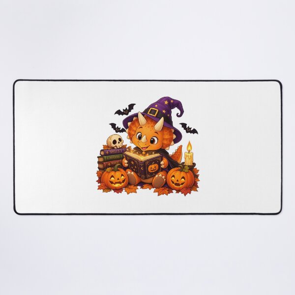 Item preview, Cute Triceratops Witch Dinosaur Reading Book Halloween designed and sold by Whirx.