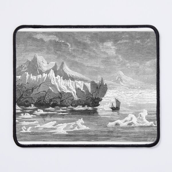 Item preview, Vintage Arctic Ship and Iceberg Woodcut designed and sold by Antique Science Press.