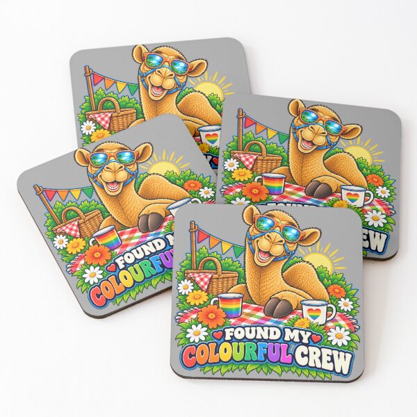Item preview, FOUND MY COLOURFUL CREW – Chosen Family Picnic Pride Camel – Funny Animal T-Shirt Gift for Animal Lovers designed and sold by Camel & Quirk.
