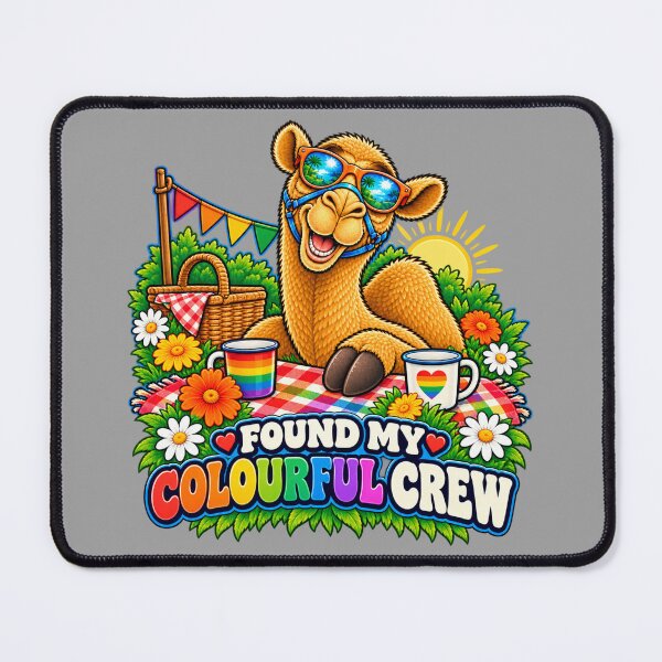 Item preview, FOUND MY COLOURFUL CREW – Chosen Family Picnic Pride Camel – Funny Animal T-Shirt Gift for Animal Lovers designed and sold by Camel & Quirk.