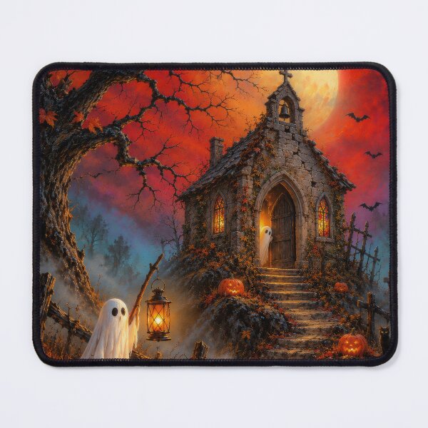 Item preview, Happy Halloween haunted chapel designed and sold by Andy Gambino Art.