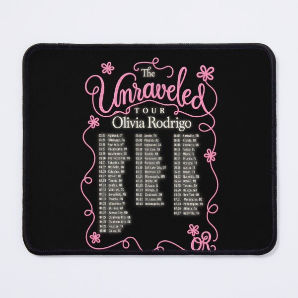 Item preview, The Unraveled Tour Olivia Rodrigo Pink String Frame Full Dates designed and sold by Cuiroblinda.