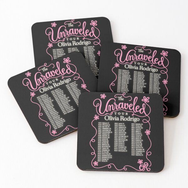 Item preview, The Unraveled Tour Olivia Rodrigo Pink String Frame Full Dates designed and sold by Cuiroblinda.