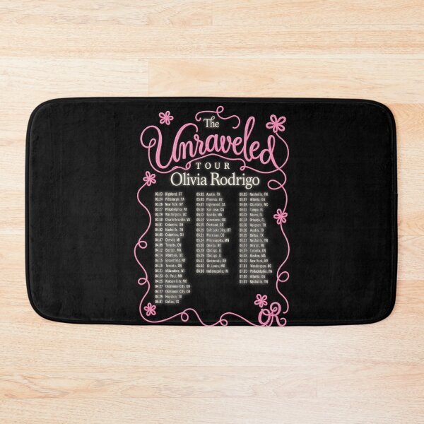 Item preview, The Unraveled Tour Olivia Rodrigo Pink String Frame Full Dates designed and sold by Cuiroblinda.