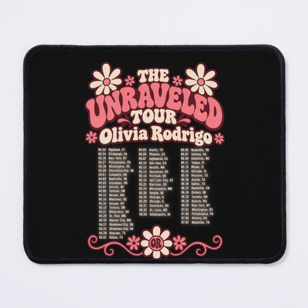 Item preview, The Unraveled Tour Olivia Rodrigo Daisy Flowers Retro Pink Dates designed and sold by Cuiroblinda.