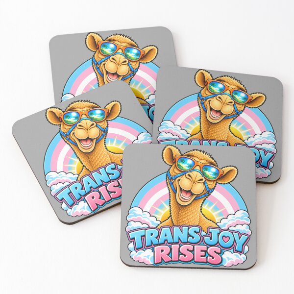 Item preview, TRANS JOY RISES – Trans Joy Sunrise Pride Camel – Funny Animal T-Shirt Gift for Animal Lovers designed and sold by Camel & Quirk.