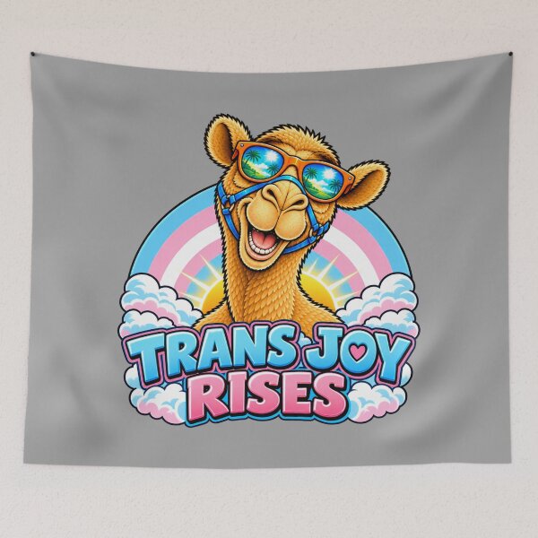 Item preview, TRANS JOY RISES – Trans Joy Sunrise Pride Camel – Funny Animal T-Shirt Gift for Animal Lovers designed and sold by Camel & Quirk.