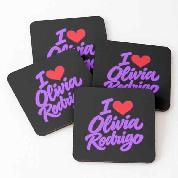 Item preview, I Love Olivia Rodrigo Purple Script Red Heart designed and sold by Cuiroblinda.