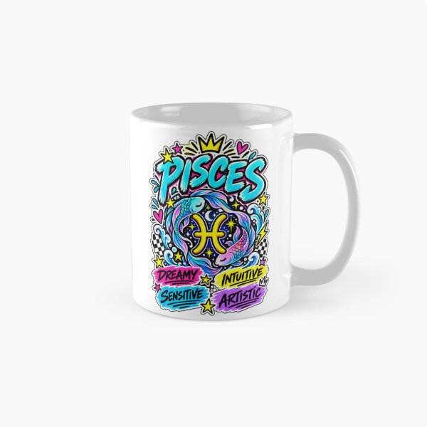 Item preview, Pisces Zodiac Sign – Colorful Pop Astrology Fish Personality Design designed and sold by MetaModel Editions.