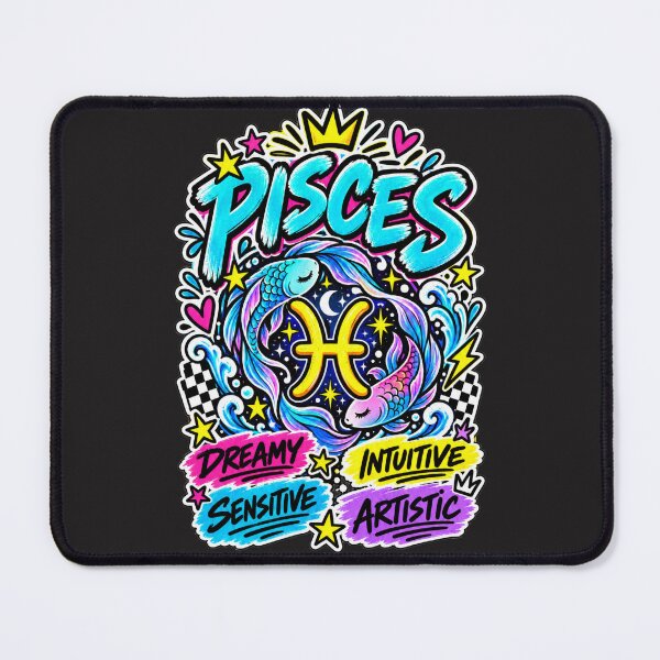 Item preview, Pisces Zodiac Sign – Colorful Pop Astrology Fish Personality Design designed and sold by MetaModel Editions.