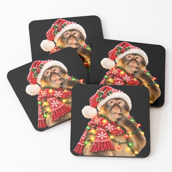 Item preview, Thinking Monkey Funny Meme Christmas Holiday designed and sold by Morescitaf.