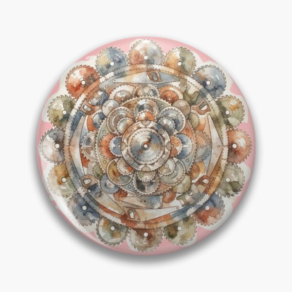 Item preview, Steampunk Mechanical Gear Mandala Saw Blades Art designed and sold by bvdesignart.