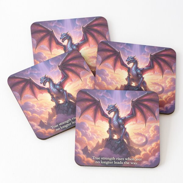 Item preview, Strength Beyond Fear Inspirational Dragon Art designed and sold by yosmosverse .