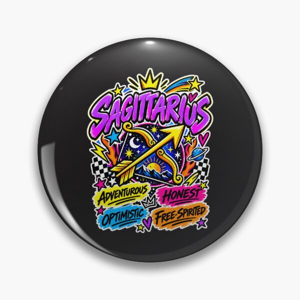 Item preview, Sagittarius Zodiac Sign – Colorful Pop Astrology Archer Design designed and sold by MetaModel Editions.