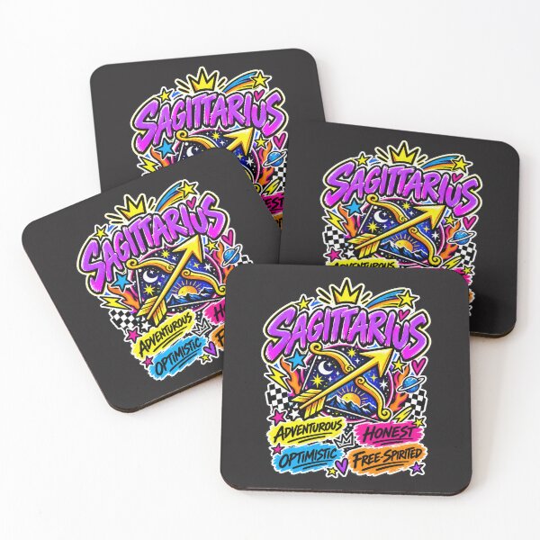 Item preview, Sagittarius Zodiac Sign – Colorful Pop Astrology Archer Design designed and sold by MetaModel Editions.