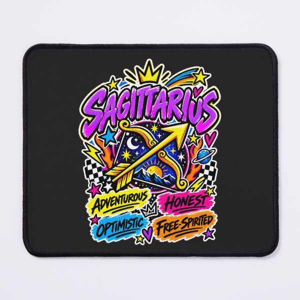 Item preview, Sagittarius Zodiac Sign – Colorful Pop Astrology Archer Design designed and sold by MetaModel Editions.