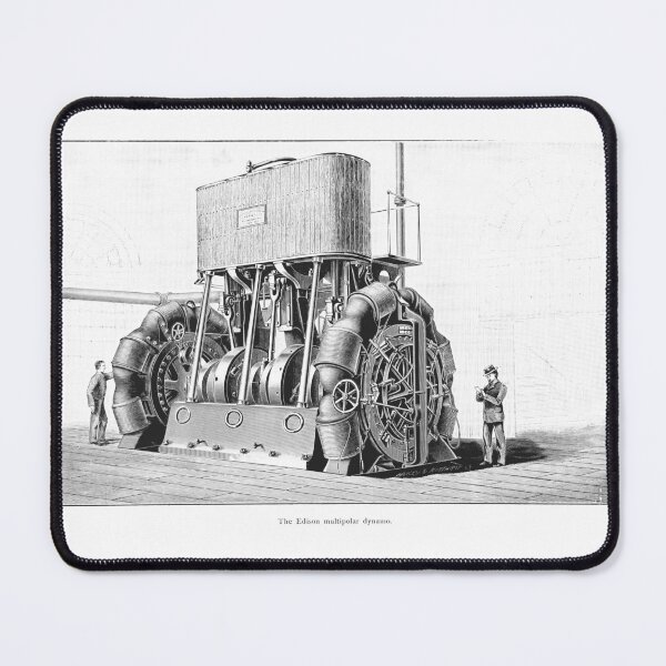 Item preview, Vintage Edison Multipolar Dynamo Illustration designed and sold by Antique Science Press.