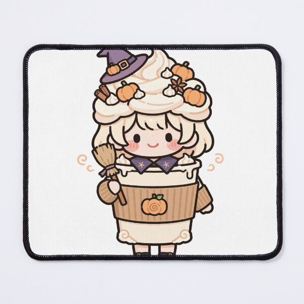 Item preview, Cute Chibi Pumpkin Spice Latte Witch Girl Sticker designed and sold by xiaoxiaochibi.