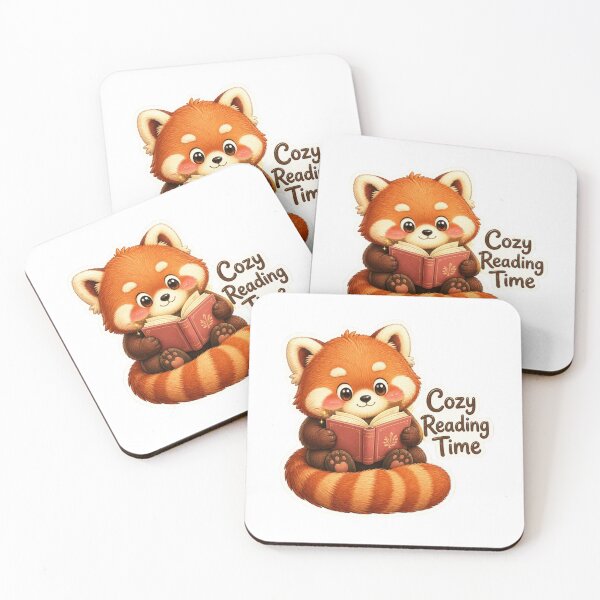 Item preview, Cute Red Panda Reading Book designed and sold by Animepopstudio.