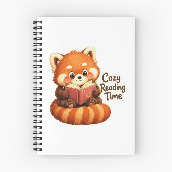 Item preview, Cute Red Panda Reading Book designed and sold by Animepopstudio.