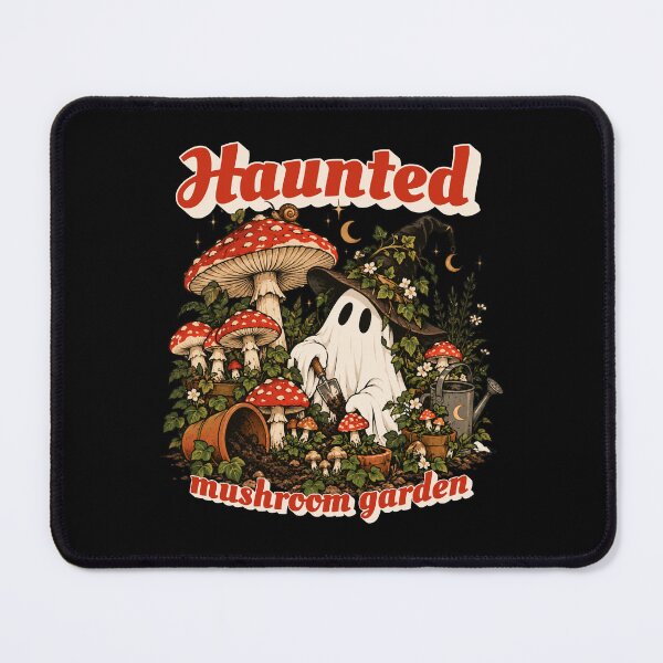 Item preview, Haunted Mushroom Garden - Witchy Ghost Gardener & Toadstools designed and sold by sekrecja.