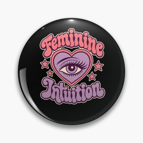 Item preview, Feminine Intuition Pink Heart Eye Stars Retro Groovy designed and sold by Cuiroblinda.