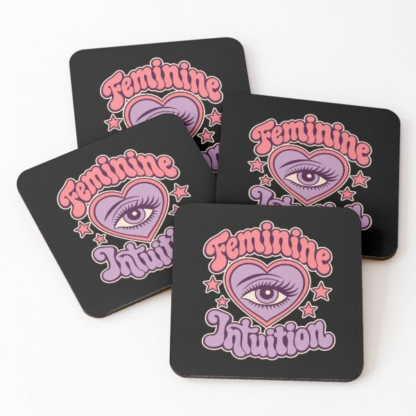 Item preview, Feminine Intuition Pink Heart Eye Stars Retro Groovy designed and sold by Cuiroblinda.