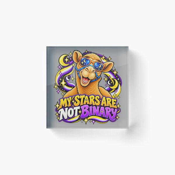 Item preview, MY STARS ARE NOT BINARY – Nonbinary Night Sky Pride Camel – Funny Animal T-Shirt Gift for Animal Lovers designed and sold by Camel & Quirk.