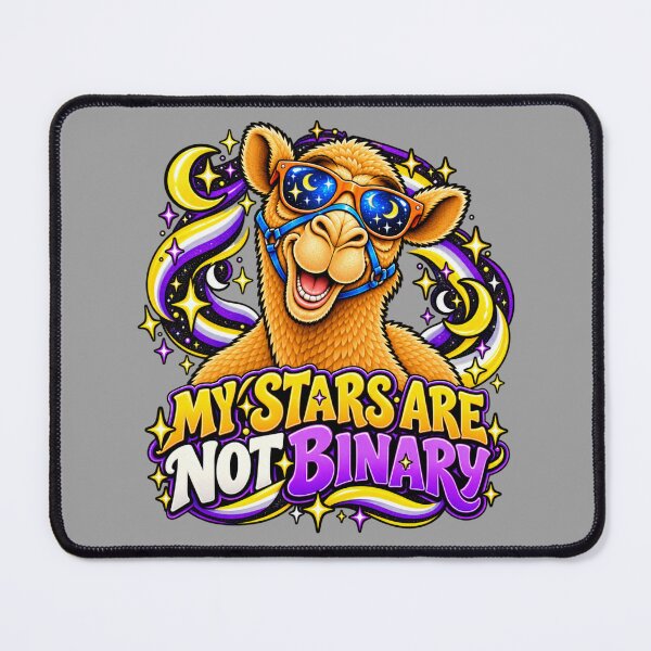 Item preview, MY STARS ARE NOT BINARY – Nonbinary Night Sky Pride Camel – Funny Animal T-Shirt Gift for Animal Lovers designed and sold by Camel & Quirk.