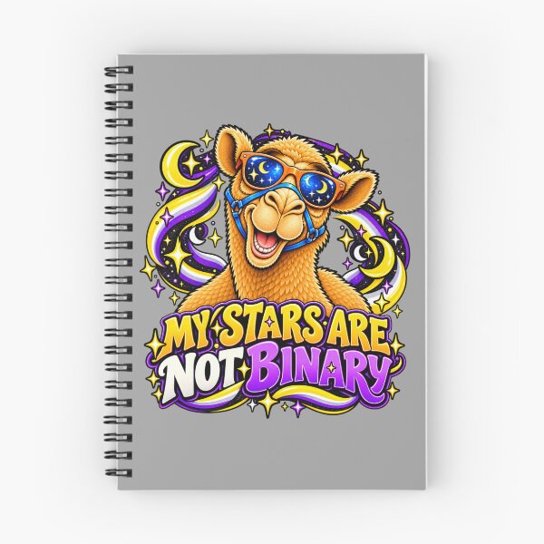 Item preview, MY STARS ARE NOT BINARY – Nonbinary Night Sky Pride Camel – Funny Animal T-Shirt Gift for Animal Lovers designed and sold by Camel & Quirk.