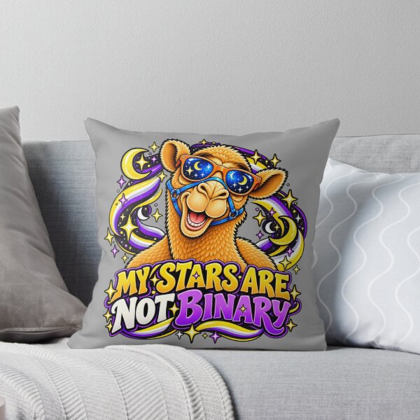 Item preview, MY STARS ARE NOT BINARY – Nonbinary Night Sky Pride Camel – Funny Animal T-Shirt Gift for Animal Lovers designed and sold by Camel & Quirk.