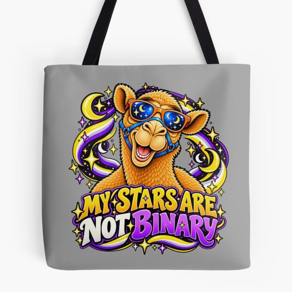 Item preview, MY STARS ARE NOT BINARY – Nonbinary Night Sky Pride Camel – Funny Animal T-Shirt Gift for Animal Lovers designed and sold by Camel & Quirk.