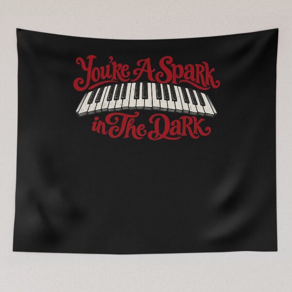 Item preview, You're A Spark In The Dark Red Piano Keys Distressed designed and sold by Cuiroblinda.