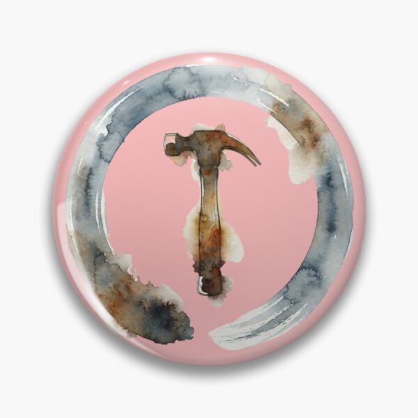 Item preview, Vintage Hammer Zen Circle Watercolor Art Print designed and sold by bvdesignart.