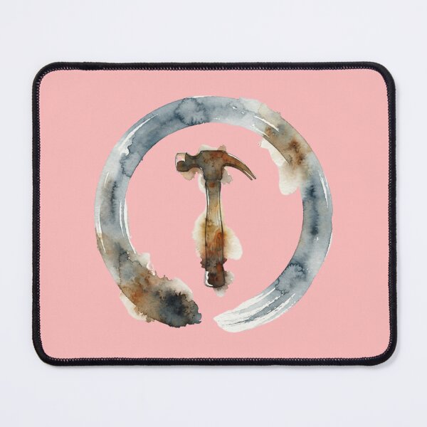Item preview, Vintage Hammer Zen Circle Watercolor Art Print designed and sold by bvdesignart.