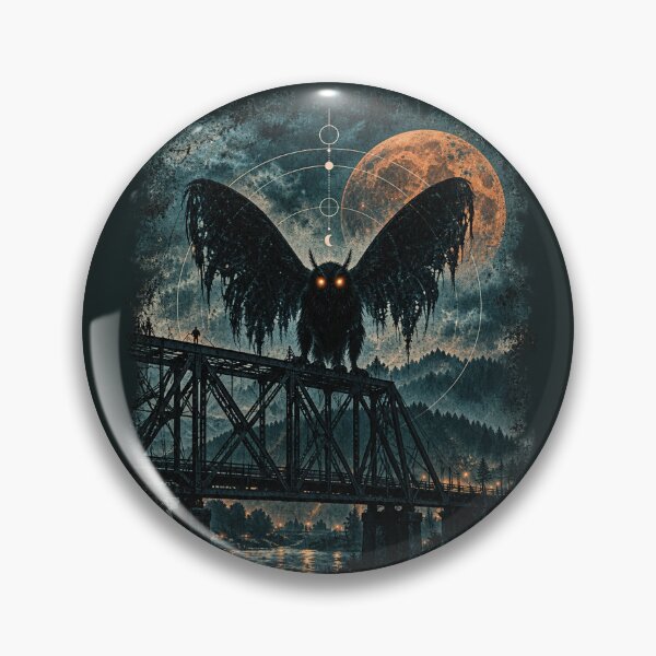 Item preview, Night Watch — Mothman on a Moonlit Bridge designed and sold by Indiskye.