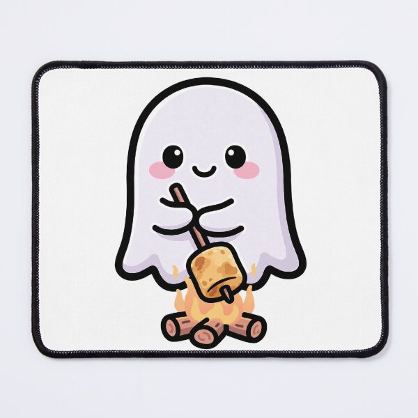 Item preview, Cute Ghost Roasting Marshmallow Campfire Sticker designed and sold by xiaoxiaochibi.
