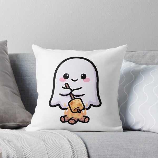 Item preview, Cute Ghost Roasting Marshmallow Campfire Sticker designed and sold by xiaoxiaochibi.