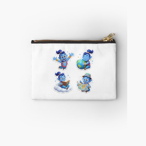 Item preview, Cute 3D Blue Genie Adventure Sticker Pack designed and sold by WhimsicalStudioArt.